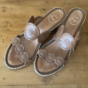 Jack Rogers Tan 2 1/2 inch Wedge Sandals
